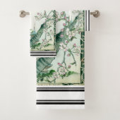 Serviettes de bains japonaises Bairei Woodpecker (En situation)