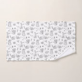 Serviettes de bains Kitty Cat Doodles (Serviette à main)