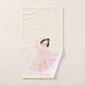 Serviettes de ballerine rose ensemble. (Serviette à main)