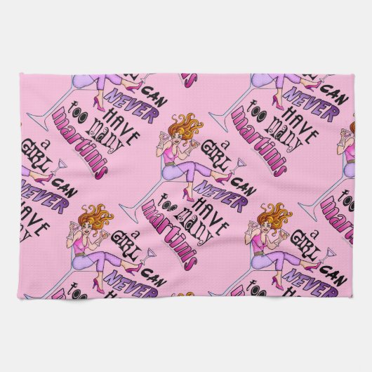 SERVIETTES DE BARRE - TROP DE MARTINI (Horizontal)