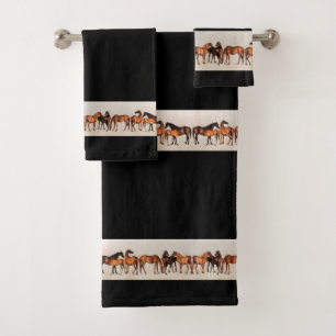 Serviettes de Bath d'animaux de ranch de poulains
