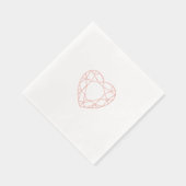 Serviettes de cocktail en feuille métallisée à coe (Droite)