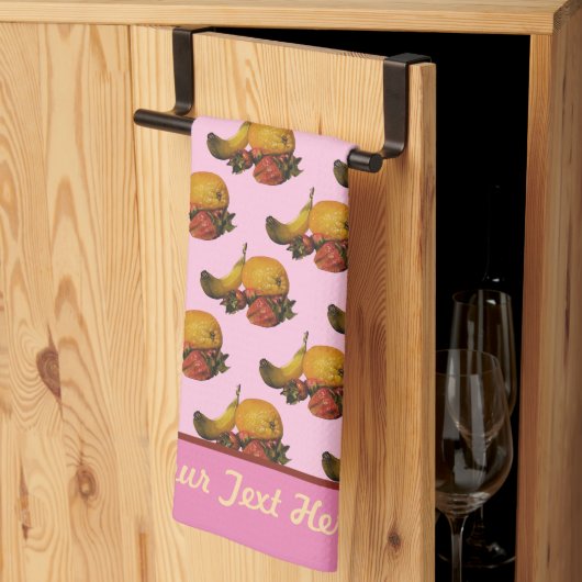Serviettes de cuisine à fruits - Personnalisation (Pliage en tiers)