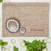 Serviettes de cuisine à impression de toile de jut (Plié)