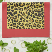 Serviettes de cuisine à imprimé léopard (Plié)