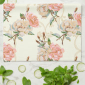 Serviettes de cuisine à la pêche et à la crème (Plié)