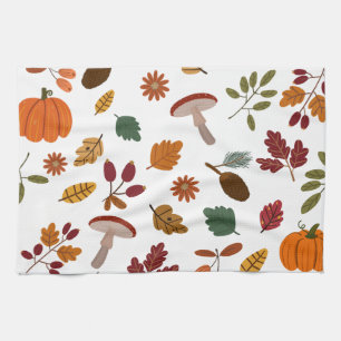 Serviettes de cuisine à motif de feuilles d'automn