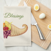 Serviettes De Cuisine Abondantes Bénédictions (Quart Plié)