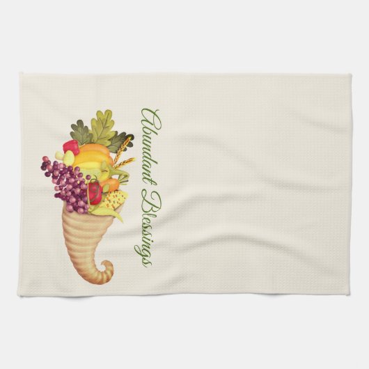 Serviettes De Cuisine Abondantes Bénédictions (Horizontal)