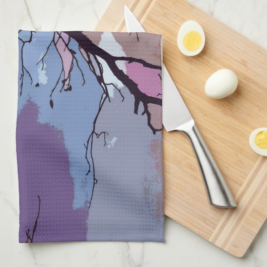 Serviettes de cuisine Abstraites coucher de soleil (Quart Plié)