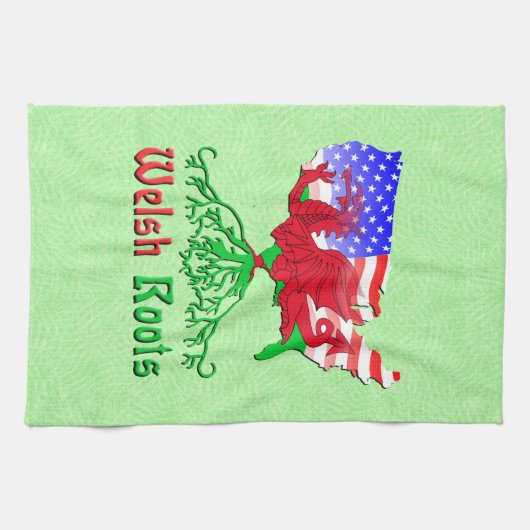 Serviettes de cuisine American Welsh Roots (Horizontal)