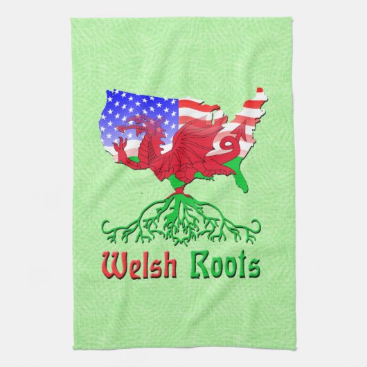 Serviettes de cuisine American Welsh Roots (Vertical)