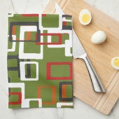 Serviettes de cuisine atomique du milieu du siècle (Quart Plié)