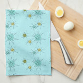 Serviettes de cuisine atomiques bleues de (Quart Plié)