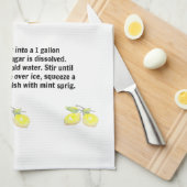 Serviettes de cuisine avec la recette faite maison (Quart Plié)