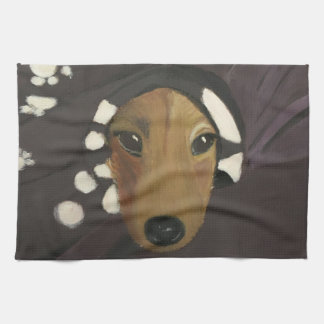 Serviettes de cuisine avec un chien mignon