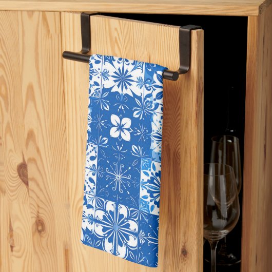 Serviettes de cuisine Bleu Boracay (Pliage en tiers)