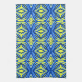 Serviettes de cuisine bleu et jaune (Vertical)