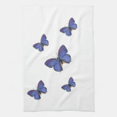 serviettes de cuisine bleues de papillon (Vertical)
