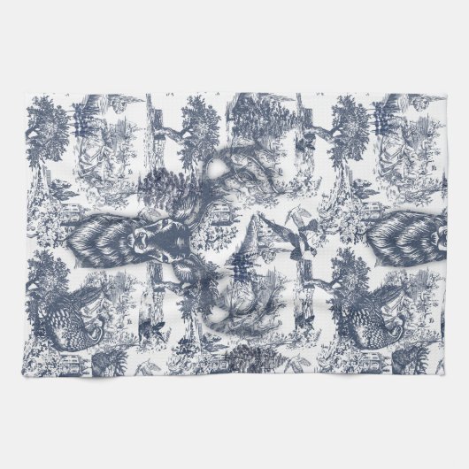 Serviettes de cuisine Blue Toil Deer (Horizontal)