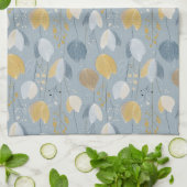 Serviettes de cuisine botaniques à tulipes de prin (Plié)