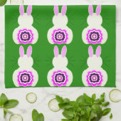 Serviettes de cuisine Bunny de Pâques (Plié)