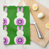 Serviettes de cuisine Bunny de Pâques (Quart Plié)