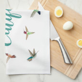 Serviettes de cuisine California Hummingbirds (Quart Plié)