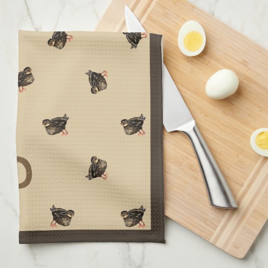 Serviettes de cuisine canard (Quart Plié)