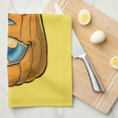 Serviettes de cuisine citrouille (Quart Plié)