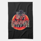 Serviettes De Cuisine citrouilles Scare-Wht (Vertical)