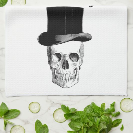 serviettes de cuisine crâne (Plié)