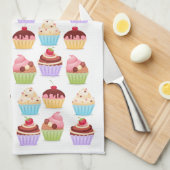 Serviettes de cuisine Cupacake (Quart Plié)