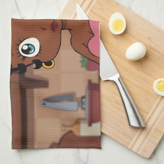 Serviettes de cuisine de Boop- a long (Quart Plié)