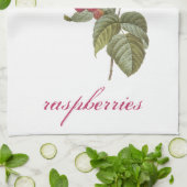 Serviettes de cuisine de framboises (Plié)