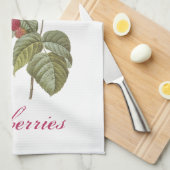 Serviettes de cuisine de framboises (Quart Plié)