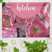 Serviettes de cuisine de grand-mère rose vif (Plié)