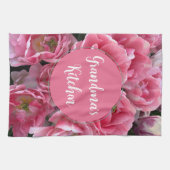 Serviettes de cuisine de grand-mère rose vif (Horizontal)