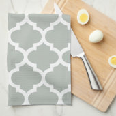 Serviettes de cuisine de gris argenté de (Quart Plié)