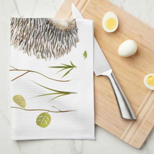 Serviettes de cuisine de hérisson (Quart Plié)