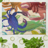 Serviettes de cuisine de la fête du crabe (Plié)