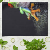 Serviettes de cuisine de la grenouille 3 (Plié)