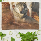 Serviettes de cuisine de MoJo d'Américain de trio (Plié)