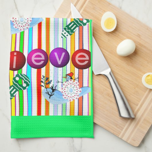 Serviettes de cuisine de Noël (Quart Plié)