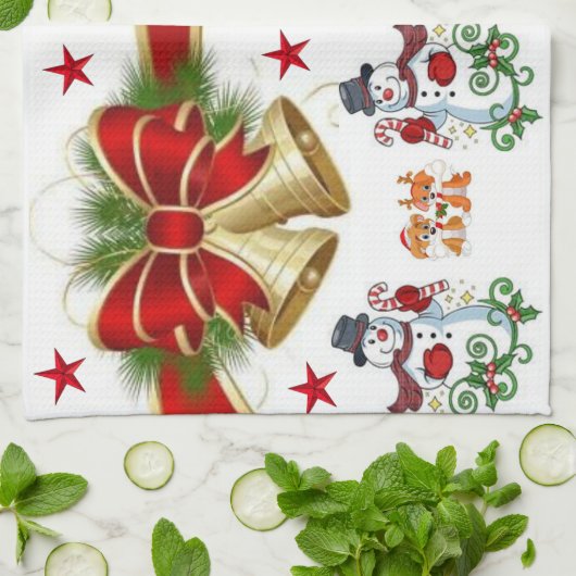 Serviettes de cuisine de Noël (Plié)