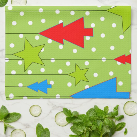 Serviettes de cuisine de Noël (Plié)