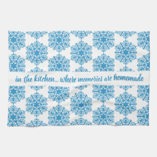 Serviettes de cuisine de Noël bleu glace