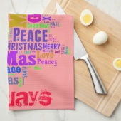 SERVIETTES DE CUISINE DE NOËL - CADEAUX - XMAS TRE (Quart Plié)