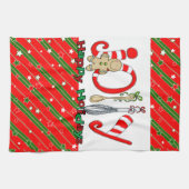 Serviettes de cuisine de Noël Joyeuses Fêtes (Horizontal)