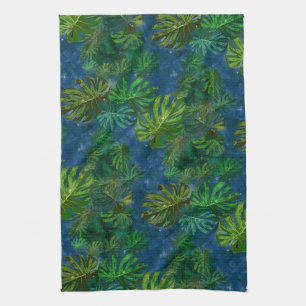 Serviettes De Cuisine De Nuit Moody Tropical